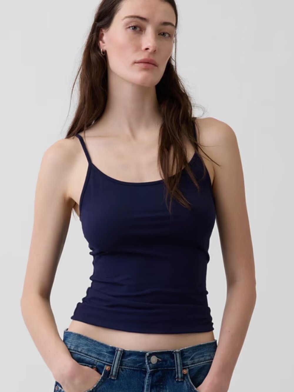 NWT Gap Closeknit Basic Cami Tank Top; Navy Blue; Size: M